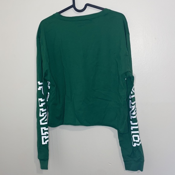 🍂Long sleeve green PINK crop top! - Picture 6 of 6